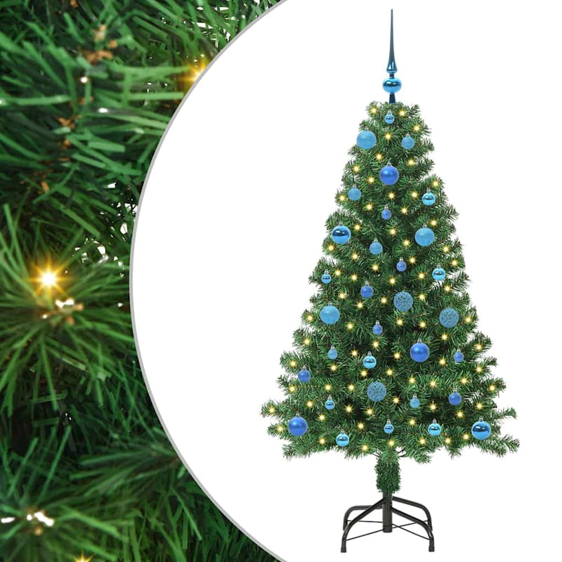 Afbeelding laden in galerijviewer, Vidaxl kunstkerstboom groen 150 cm pvc en staal en kunststof
