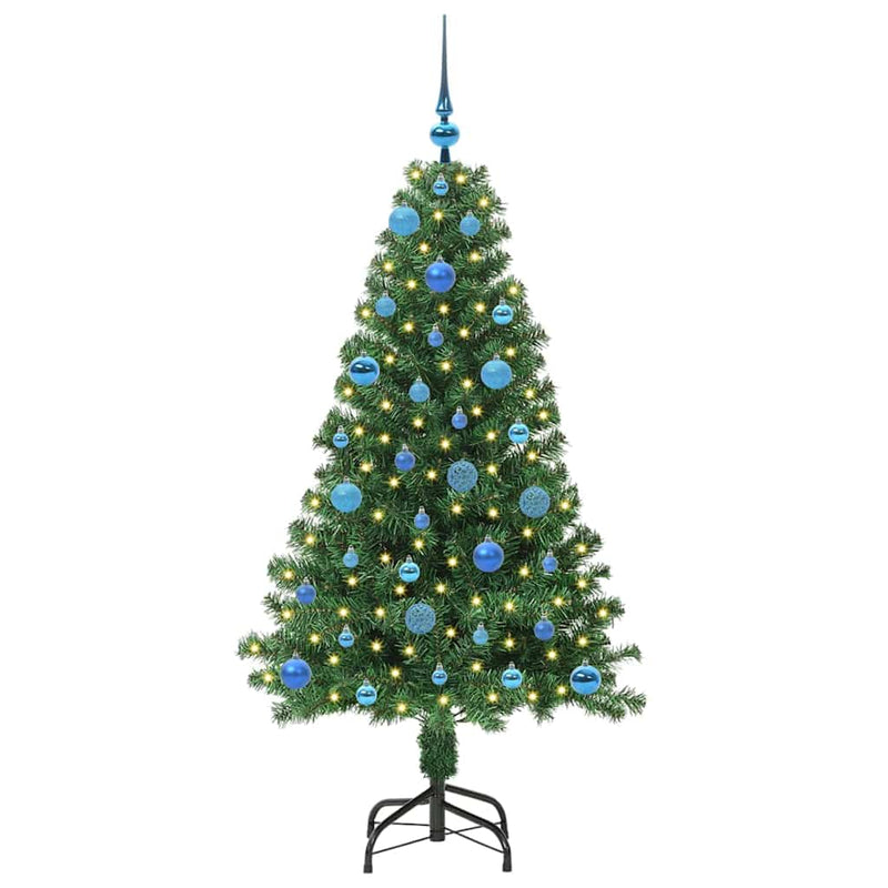 Afbeelding laden in galerijviewer, Vidaxl kunstkerstboom groen 150 cm pvc en staal en kunststof
