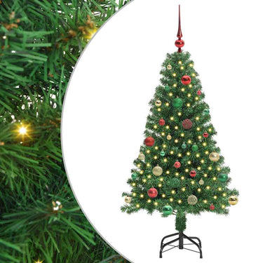 Vidaxl kunstkerstboom groen 150 cm pvc en staal en kunststof