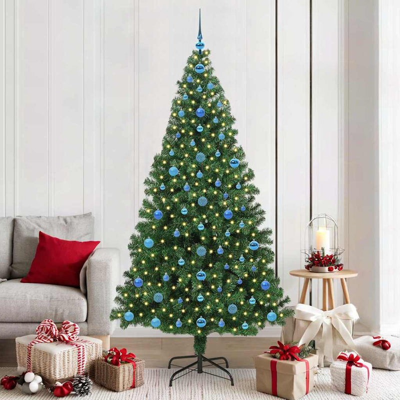 Afbeelding laden in galerijviewer, Vidaxl kunstkerstboom groen 210 cm pvc en staal en kunststof
