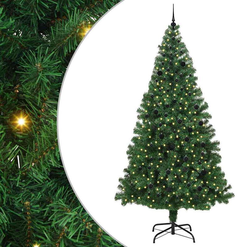 Afbeelding laden in galerijviewer, Vidaxl kunstkerstboom groen 240 cm pvc en staal en kunststof
