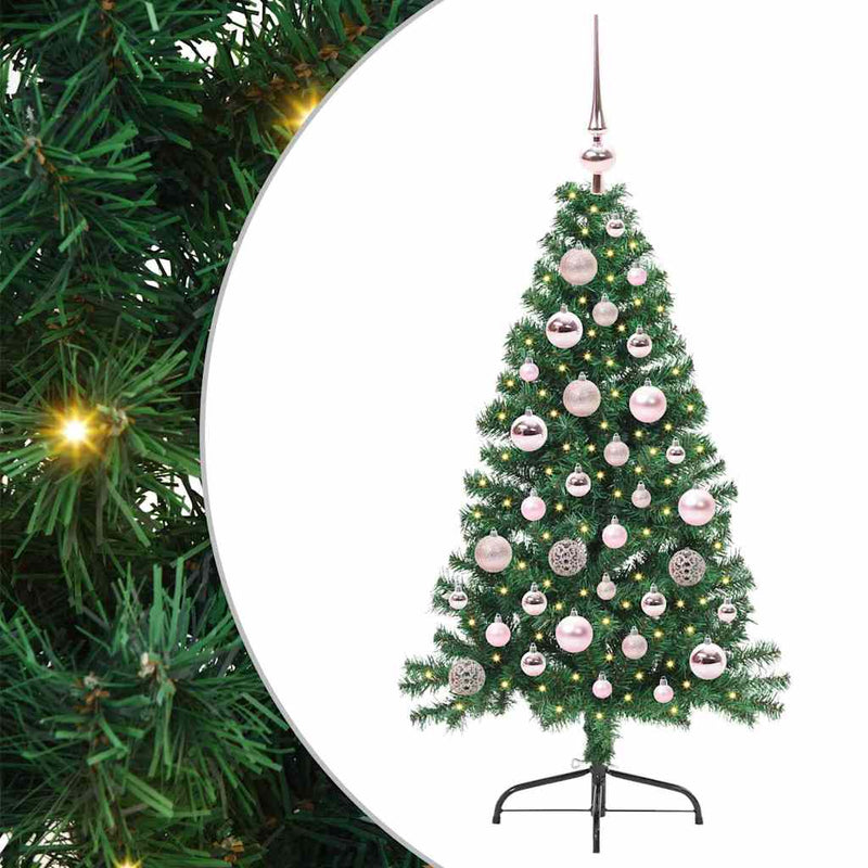 Afbeelding laden in galerijviewer, Vidaxl kunstmatig voorverlicht kerstboom met 150 led groen 120 cm pvc
