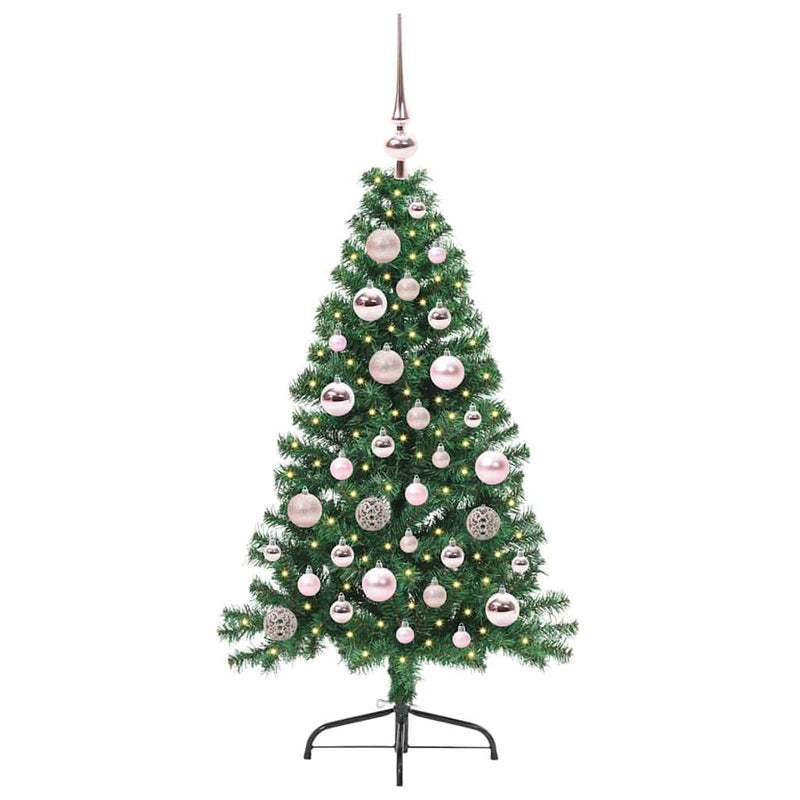 Afbeelding laden in galerijviewer, Vidaxl kunstmatig voorverlicht kerstboom met 150 led groen 120 cm pvc
