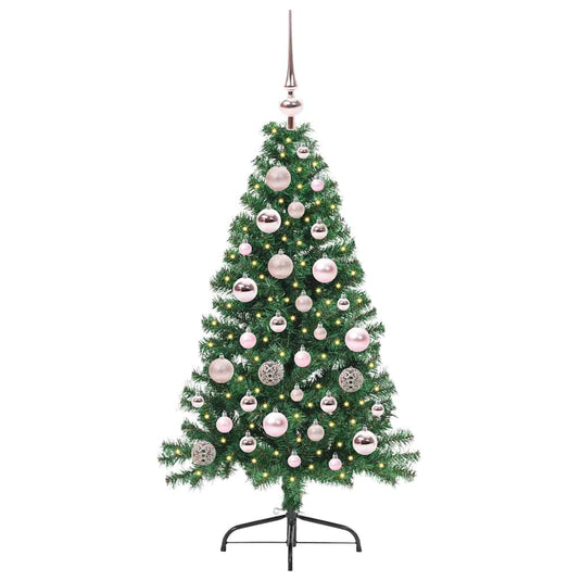 Vidaxl kunstmatig voorverlicht kerstboom met 150 led groen 120 cm pvc