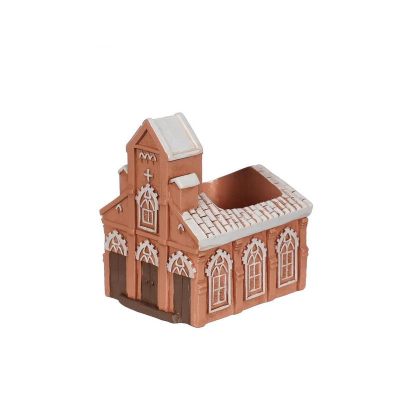 Afbeelding laden in galerijviewer, Ideas 4 seasons cement kerk bloempot 10,3x8,7xh.11,4cm roze
