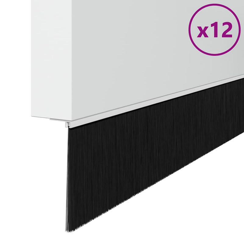 Afbeelding laden in galerijviewer, Vidaxl schroefbare deurborstelafsluitingen 12 pcs wit 100 cm
