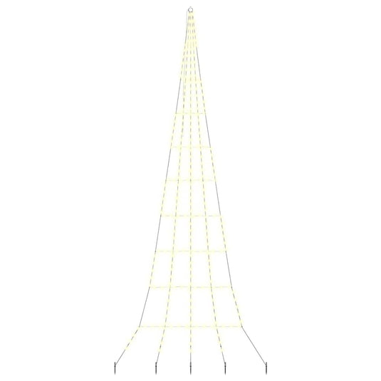 Vidaxl led kerstboom met grondspiesjes warmwit 511 cm metaal