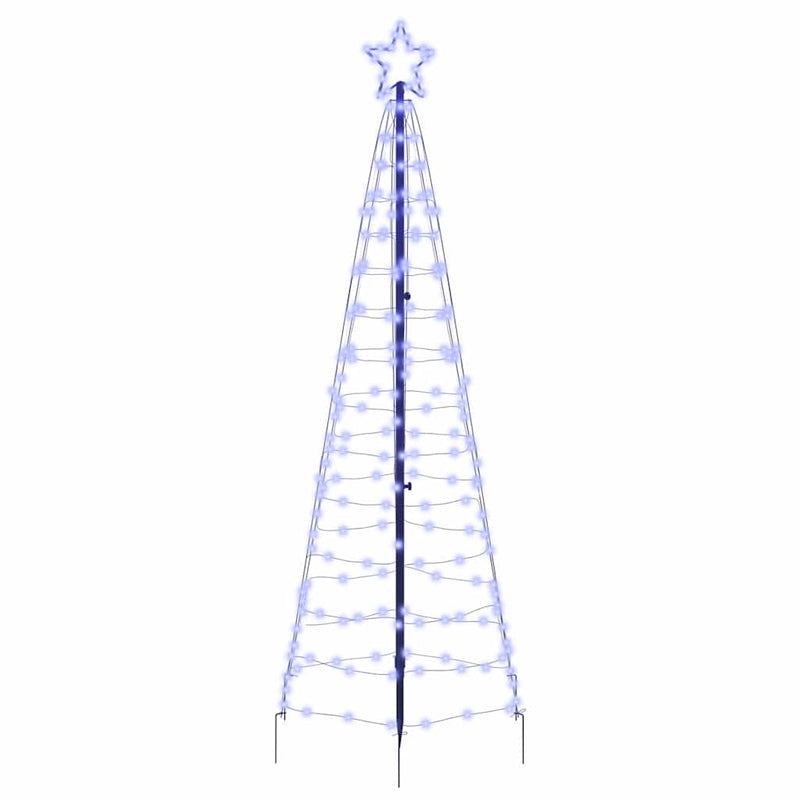 Afbeelding laden in galerijviewer, Vidaxl led kerstboom met grondspiesjes met 390 led blauw 250 cm ijzer
