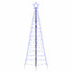 Vidaxl led kerstboom met grondspiesjes met 390 led blauw 250 cm ijzer