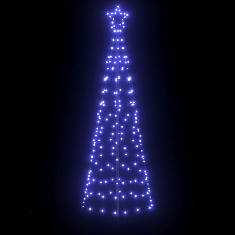 Afbeelding laden in galerijviewer, Vidaxl led kerstboom met grondspiesjes met 390 led blauw 250 cm ijzer
