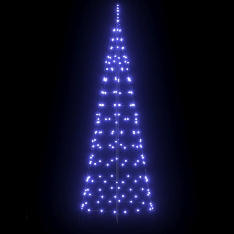 Afbeelding laden in galerijviewer, Vidaxl led kerstboom met grondspiesjes met 390 led blauw 250 cm ijzer
