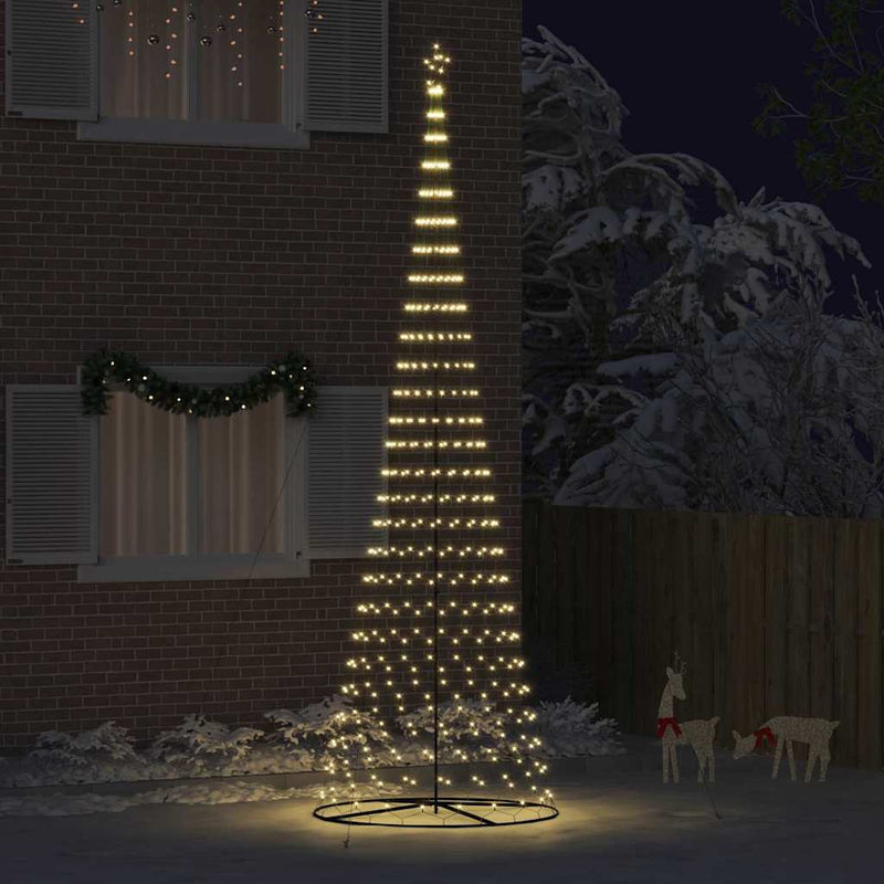 Afbeelding laden in galerijviewer, Vidaxl led kerstboom met 555 led met standaard warmwit 500 cm metaal
