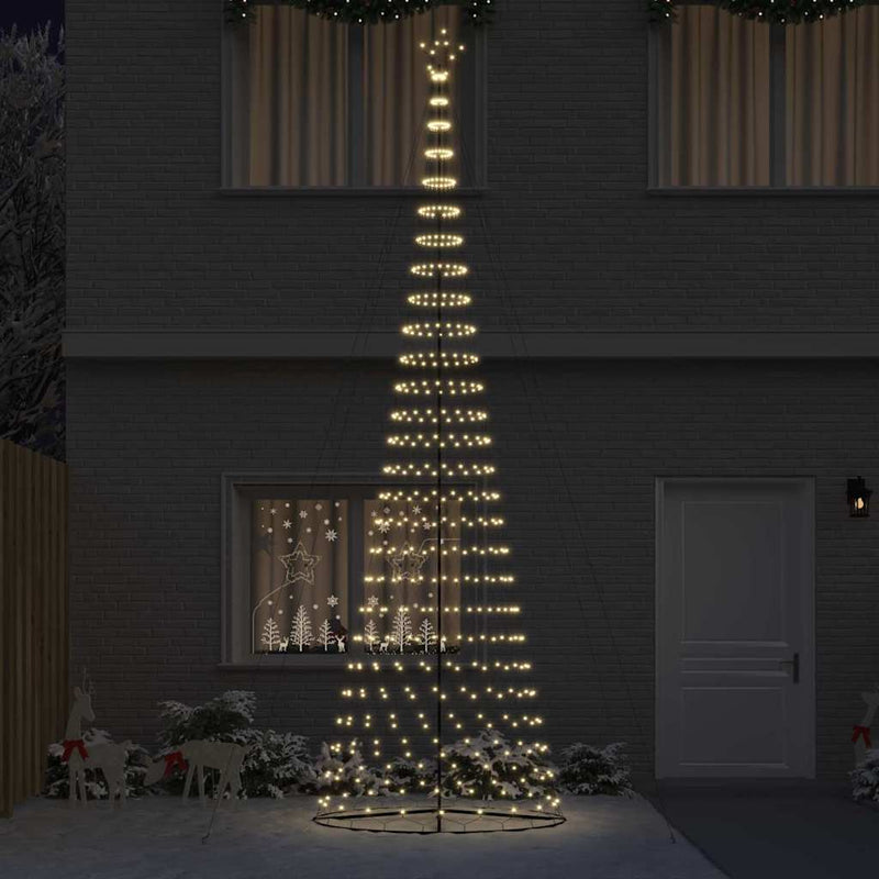 Afbeelding laden in galerijviewer, Vidaxl led kerstboom met 555 led met standaard warmwit 500 cm metaal
