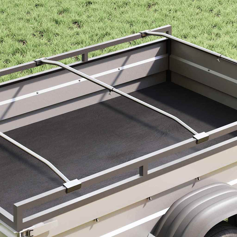 Afbeelding laden in galerijviewer, Vidaxl zeildoekbevestiging voor aanhangwagens 4 pcs zilver 100-145 cm
