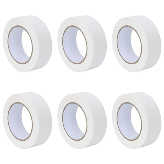 Vidaxl verf maskertapes 6 pcs wit 38mm x 50m papier