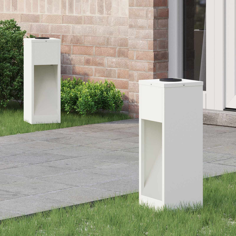 Afbeelding laden in galerijviewer, Vidaxl zonne led padverlichting 2 pcs wit koudgewalst staal
