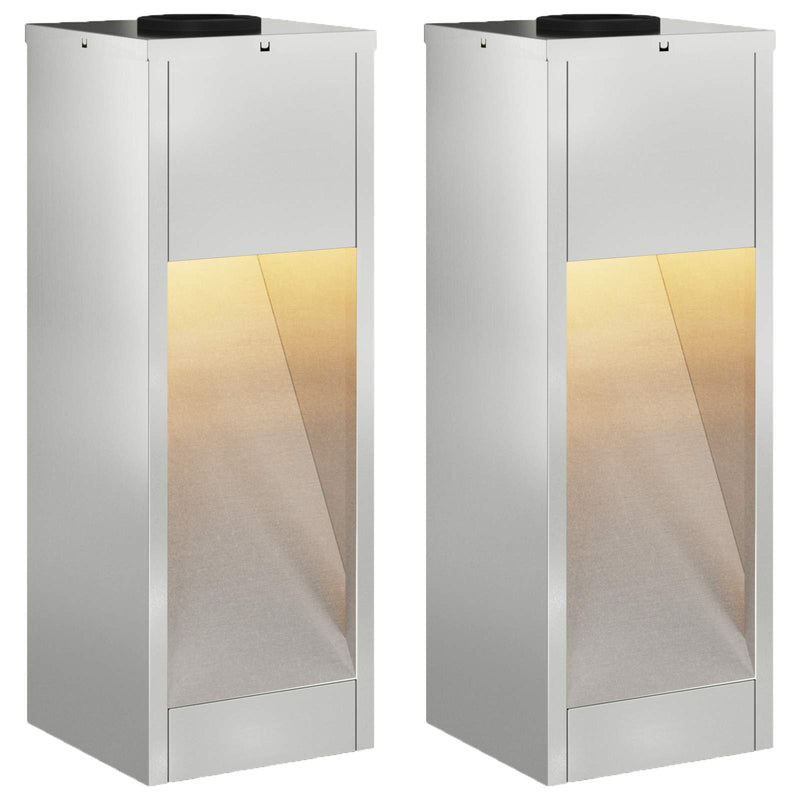 Afbeelding laden in galerijviewer, Vidaxl zonne led padverlichting 2 pcs zilver gegalvaniseerd
