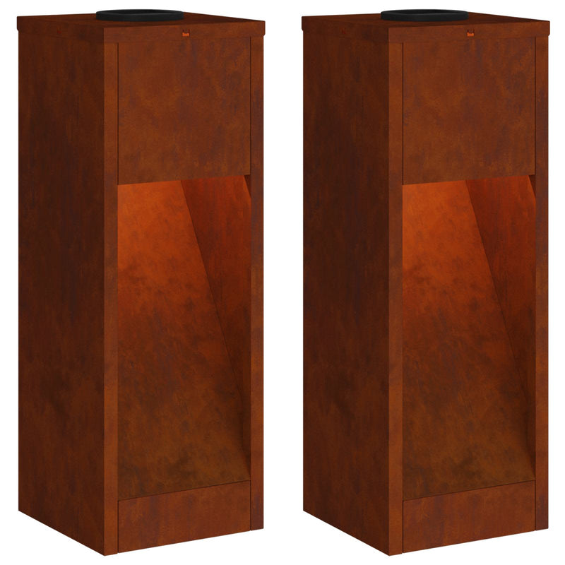 Afbeelding laden in galerijviewer, Vidaxl zonne led padverlichting 2 st warmwit 18 x 18 x 50 cm
