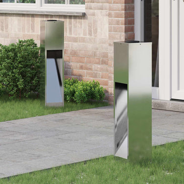 Vidaxl zonne led padverlichting 2 pcs zilver gegalvaniseerd