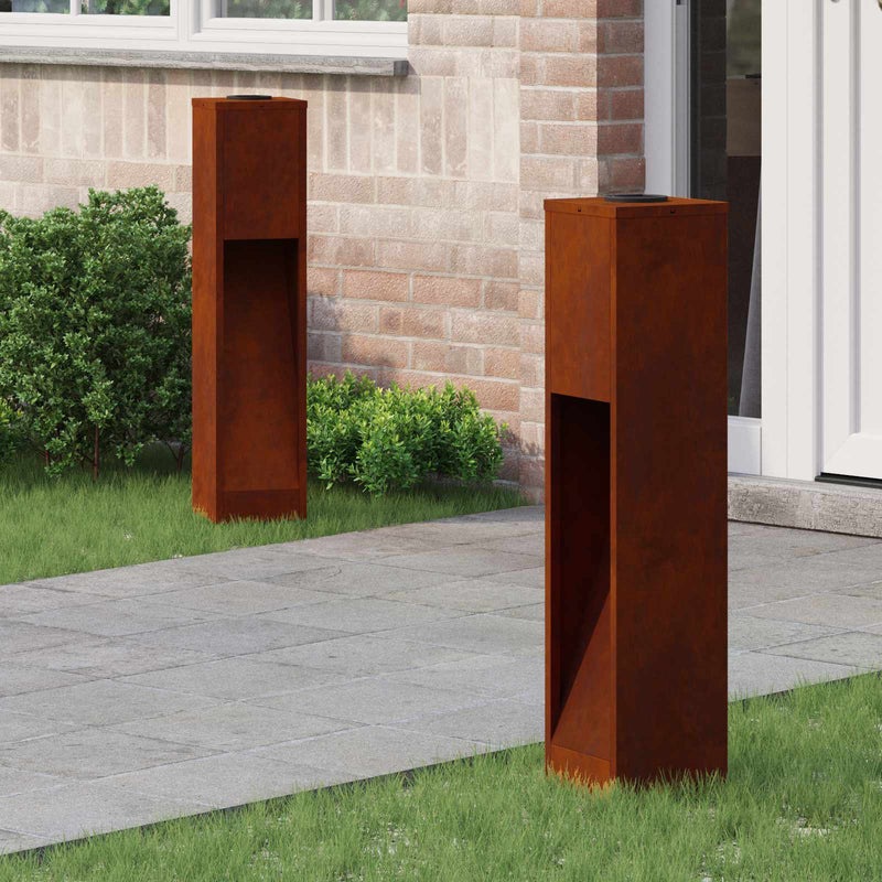 Afbeelding laden in galerijviewer, Vidaxl zonne led padverlichting 2 pcs brons cortenstaal

