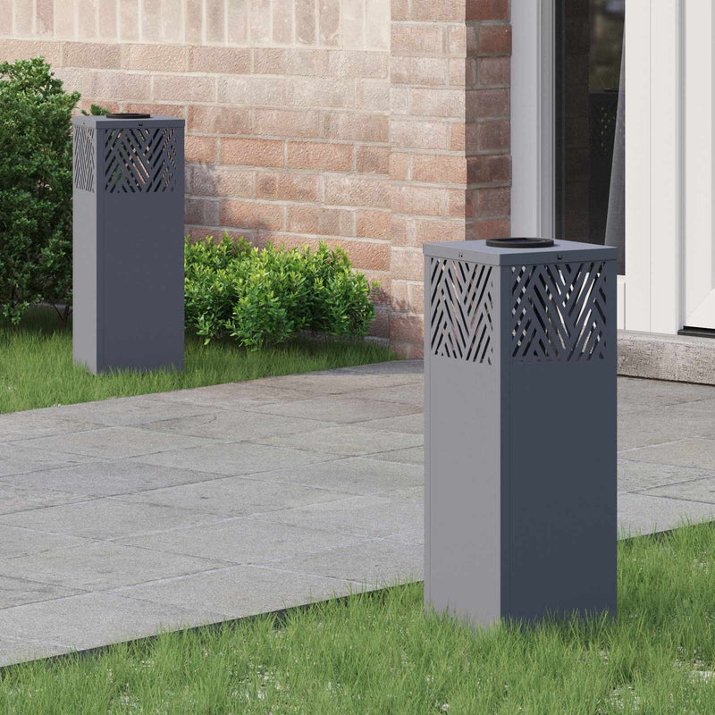 Afbeelding laden in galerijviewer, Vidaxl solar led pad licht 2 pcs antraciet koudgewalst staal
