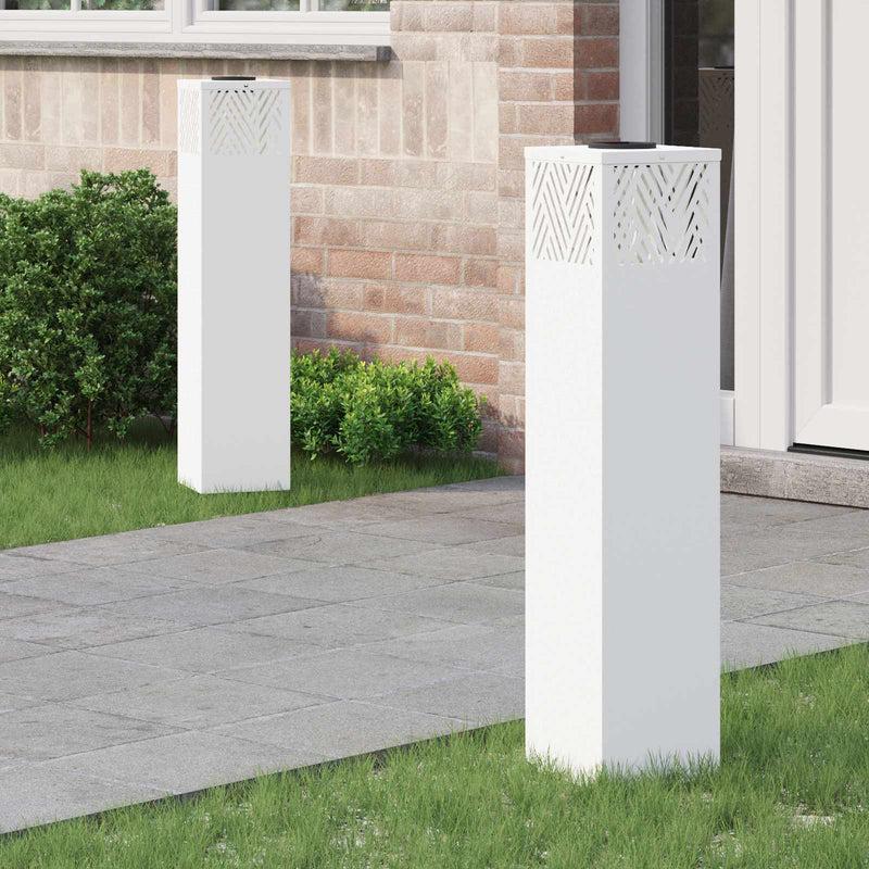 Afbeelding laden in galerijviewer, Vidaxl solar led pad licht 2 pcs wit koudgewalst staal
