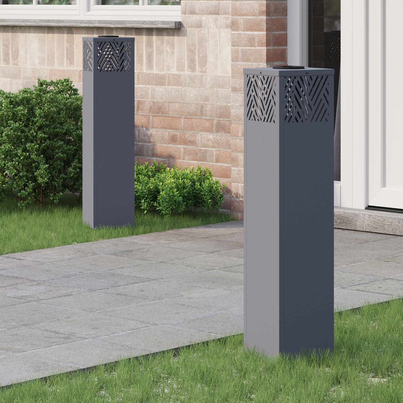 Afbeelding laden in galerijviewer, Vidaxl solar led pad licht 2 pcs antraciet koudgewalst staal
