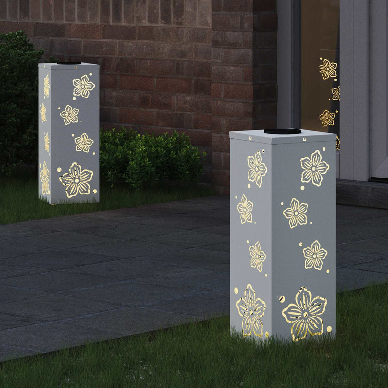 Afbeelding laden in galerijviewer, Vidaxl solar led pad licht 2 st warmwit 18 x 18 x 50 cm
