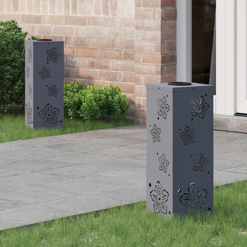 Afbeelding laden in galerijviewer, Vidaxl solar led pad licht 2 pcs antraciet koudgewalst staal
