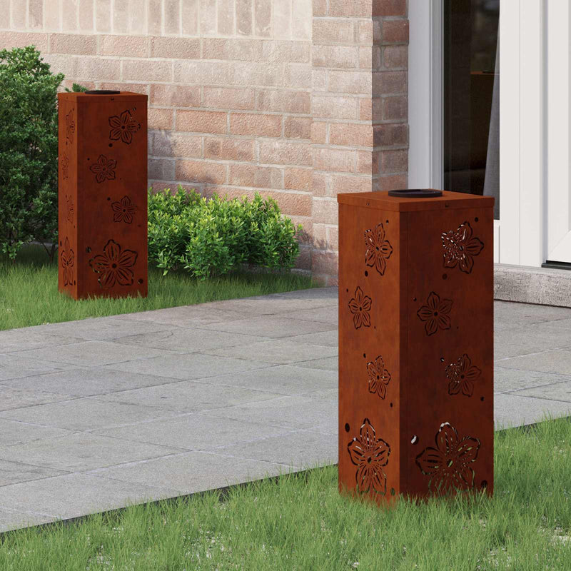 Afbeelding laden in galerijviewer, Vidaxl solar led pad licht 2 pcs roestig cortenstaal
