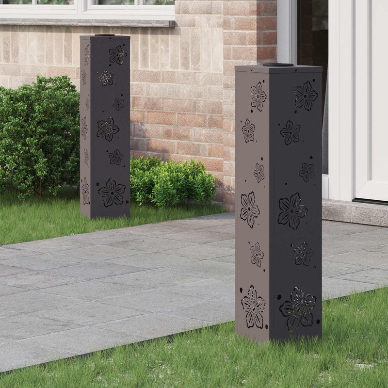 Afbeelding laden in galerijviewer, Vidaxl solar led pad licht 2 pcs zwart koudgewalst staal
