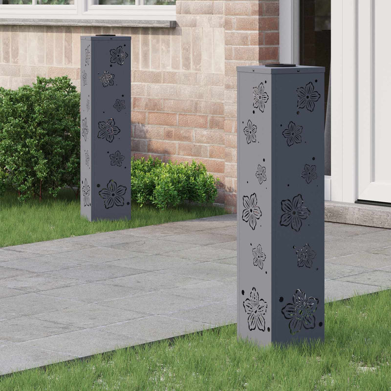 Afbeelding laden in galerijviewer, Vidaxl solar led pad licht 2 pcs antraciet koudgewalst staal
