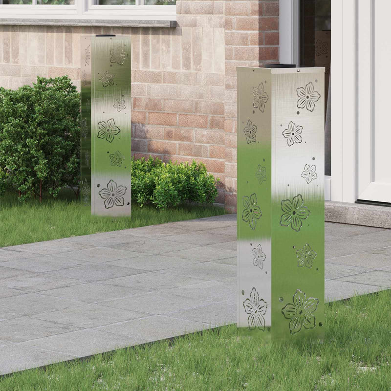 Afbeelding laden in galerijviewer, Vidaxl solar led pad licht 2 st warmwit 18 x 18 x 80 cm
