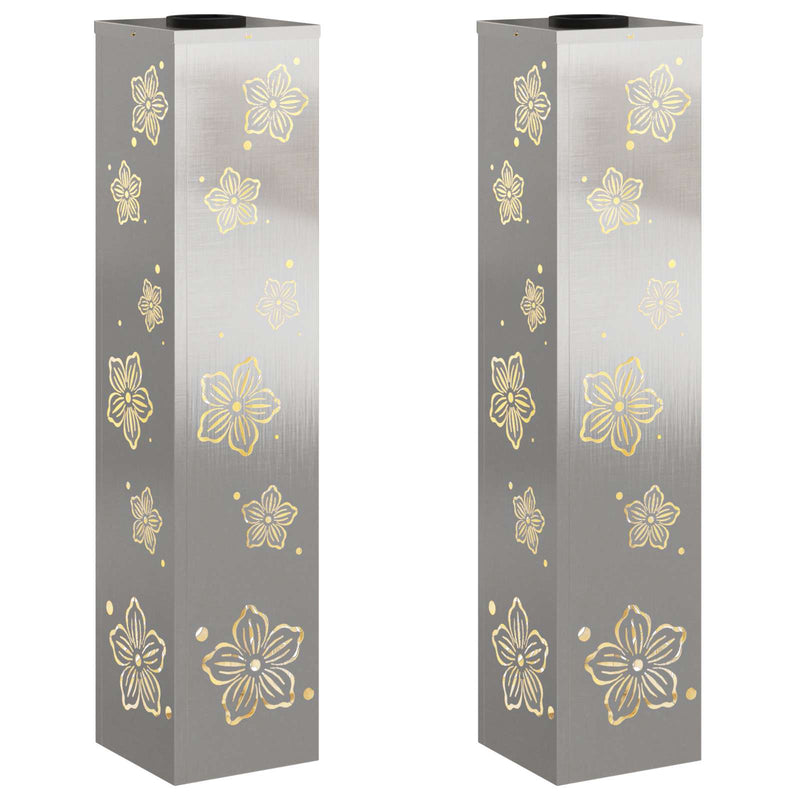 Afbeelding laden in galerijviewer, Vidaxl solar led pad licht 2 st warmwit 18 x 18 x 80 cm
