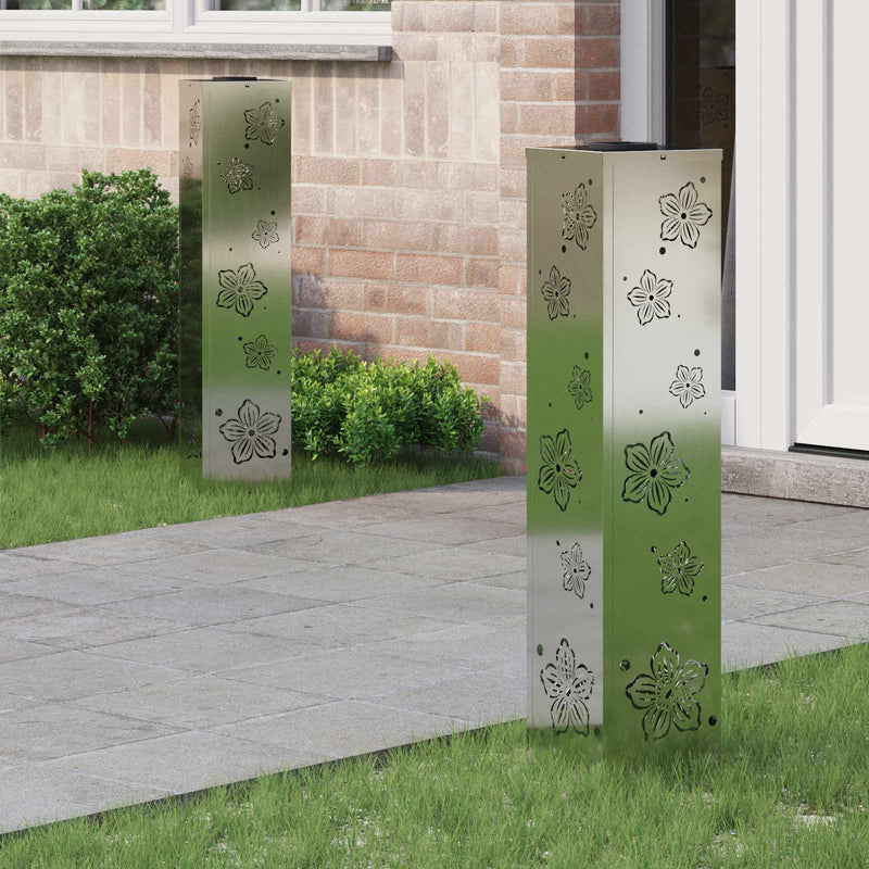Afbeelding laden in galerijviewer, Vidaxl solar led pad licht 2 pcs zilver gegalvaniseerd staal

