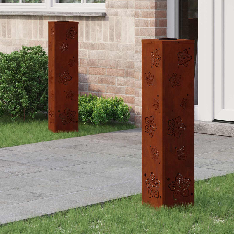 Afbeelding laden in galerijviewer, Vidaxl solar led pad licht 2 pcs roestig cortenstaal
