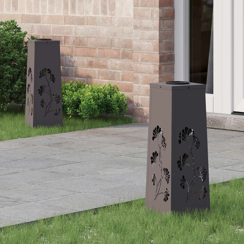 Afbeelding laden in galerijviewer, Vidaxl solar led pad licht 2 pcs zwart koudgewalst staal

