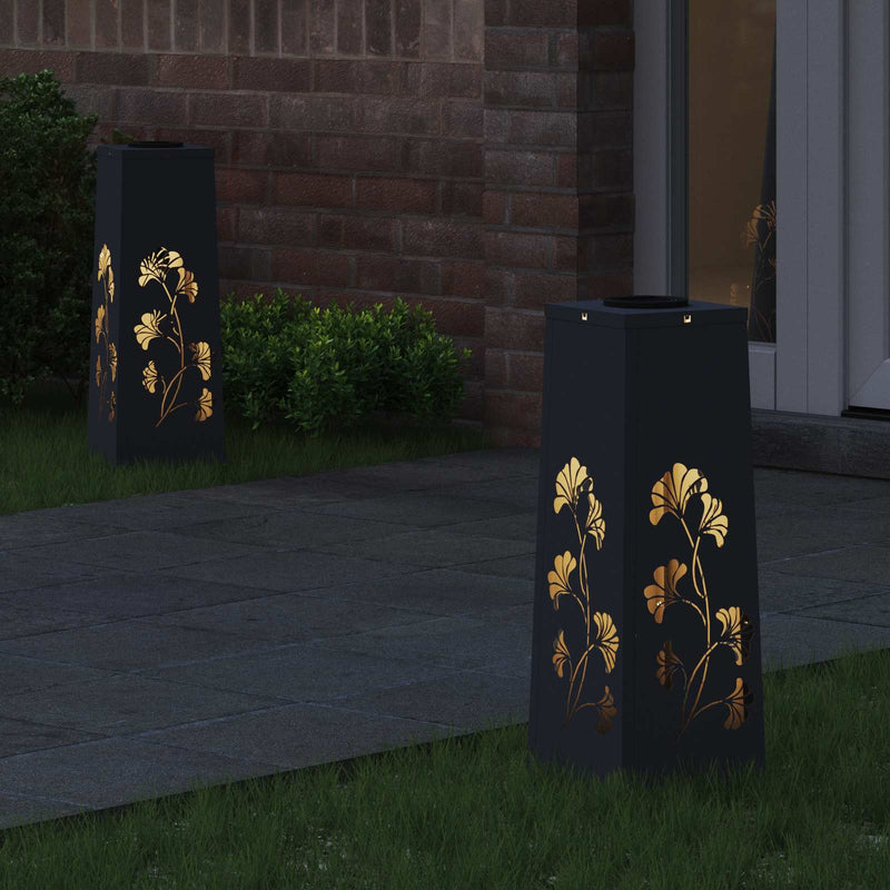 Afbeelding laden in galerijviewer, Vidaxl solar led pad licht 2 st warmwit 18 x 18 x 50 cm
