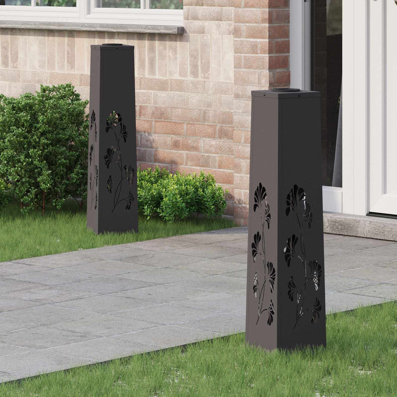 Afbeelding laden in galerijviewer, Vidaxl solar led pad licht 2 st warmwit 18 x 18 x 80 cm
