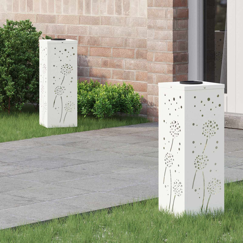 Afbeelding laden in galerijviewer, Vidaxl solar led pad licht 2 pcs wit koudgewalst staal
