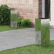 Vidaxl solar led pad licht 2 pcs zilver gegalvaniseerd staal