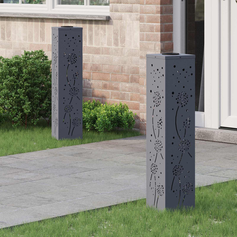 Afbeelding laden in galerijviewer, Vidaxl solar led pad licht 2 pcs antraciet koudgewalst staal
