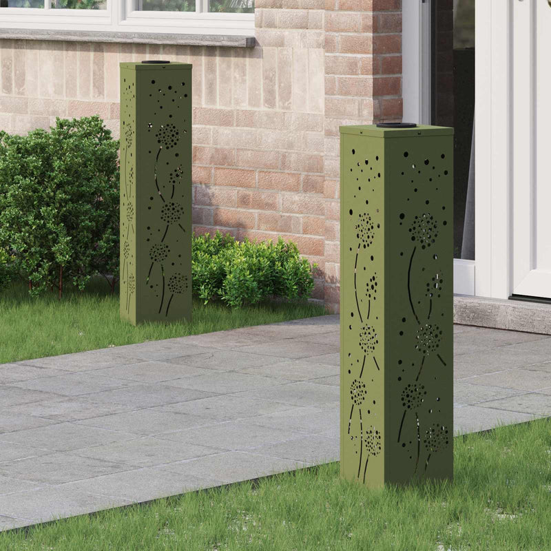 Afbeelding laden in galerijviewer, Vidaxl solar led pad licht 2 st warmwit 18 x 18 x 80 cm
