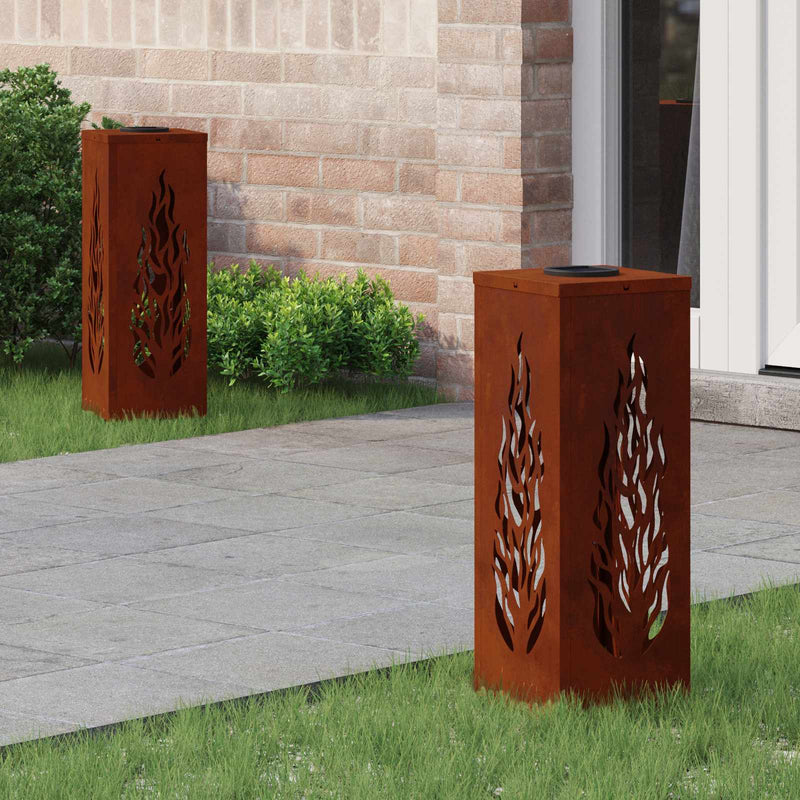 Afbeelding laden in galerijviewer, Vidaxl solar led pad licht 2 pcs brons cortenstaal
