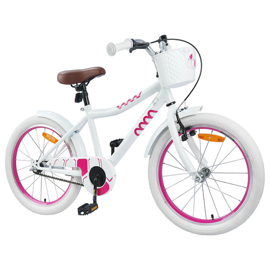Vidaxl kinderfiets 20 inch voor 6-11 jaar oud wit