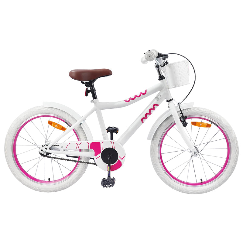 Afbeelding laden in galerijviewer, Vidaxl kinderfiets 20 inch voor 6-11 jaar oud wit
