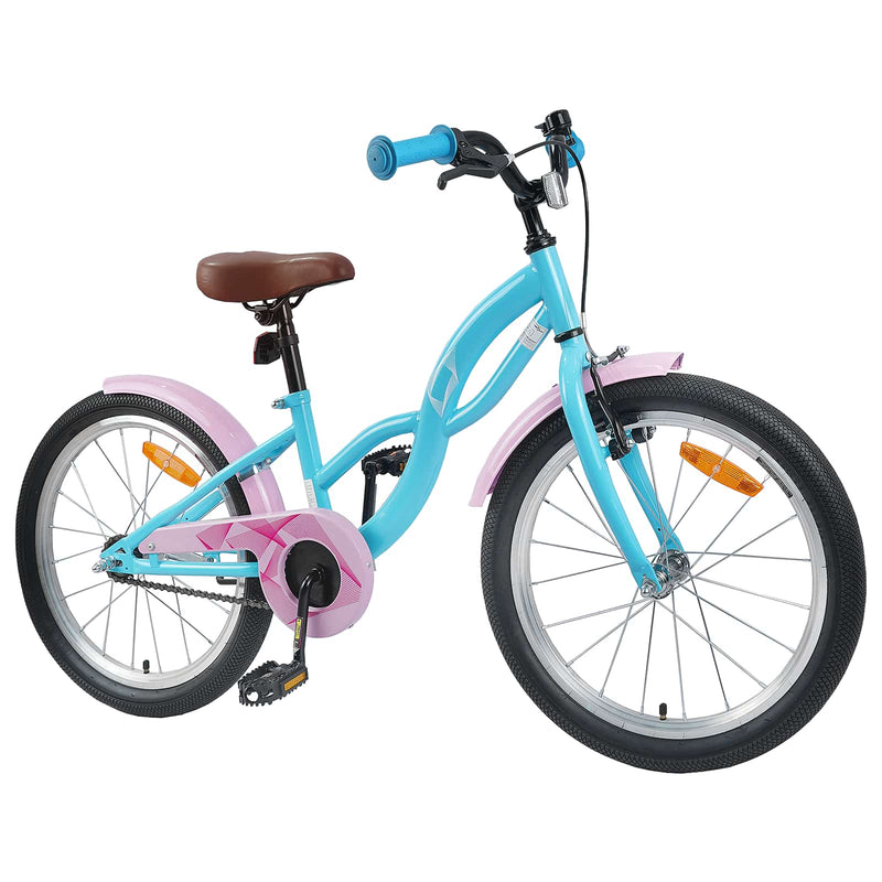 Afbeelding laden in galerijviewer, Vidaxl kinderfiets 20 inch voor 6-11 jaar oud lichtblauw
