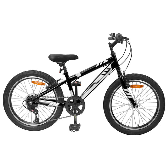 Vidaxl mountainbike 20 inch 6-speed voor 5-8 jaar oud zwart
