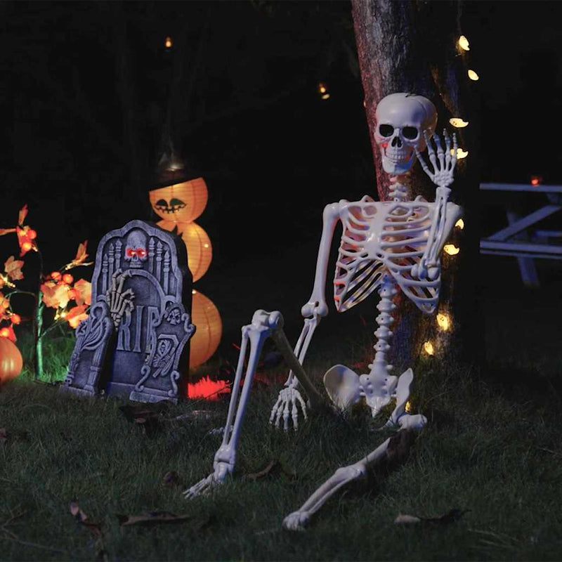 Afbeelding laden in galerijviewer, Vidaxl halloween skelet 2 pcs wit 85 cm pvc
