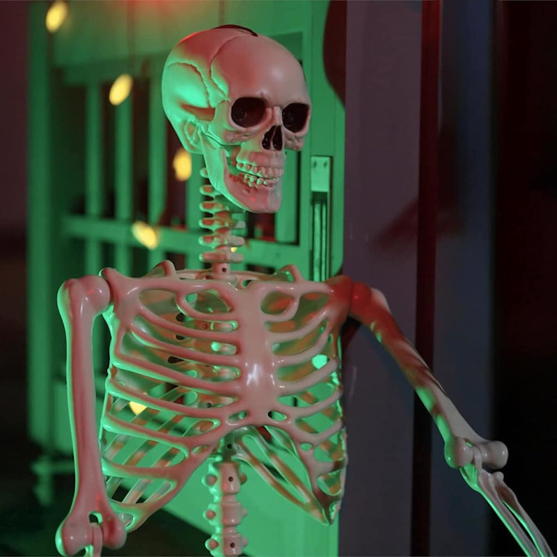 Afbeelding laden in galerijviewer, Vidaxl halloween skelet 2 pcs wit 85 cm pvc
